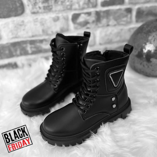 Ghete/Bocanci dama imblanite negre B11 A40-4