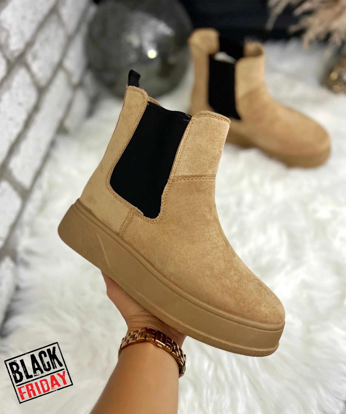 Ghete dama camel 104 A39-4