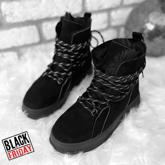 Ghete dama imblanite negre 105 A39-4