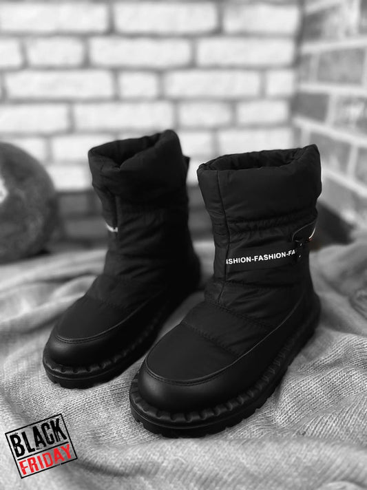 Ghete dama imblanite negre B709 A41-2