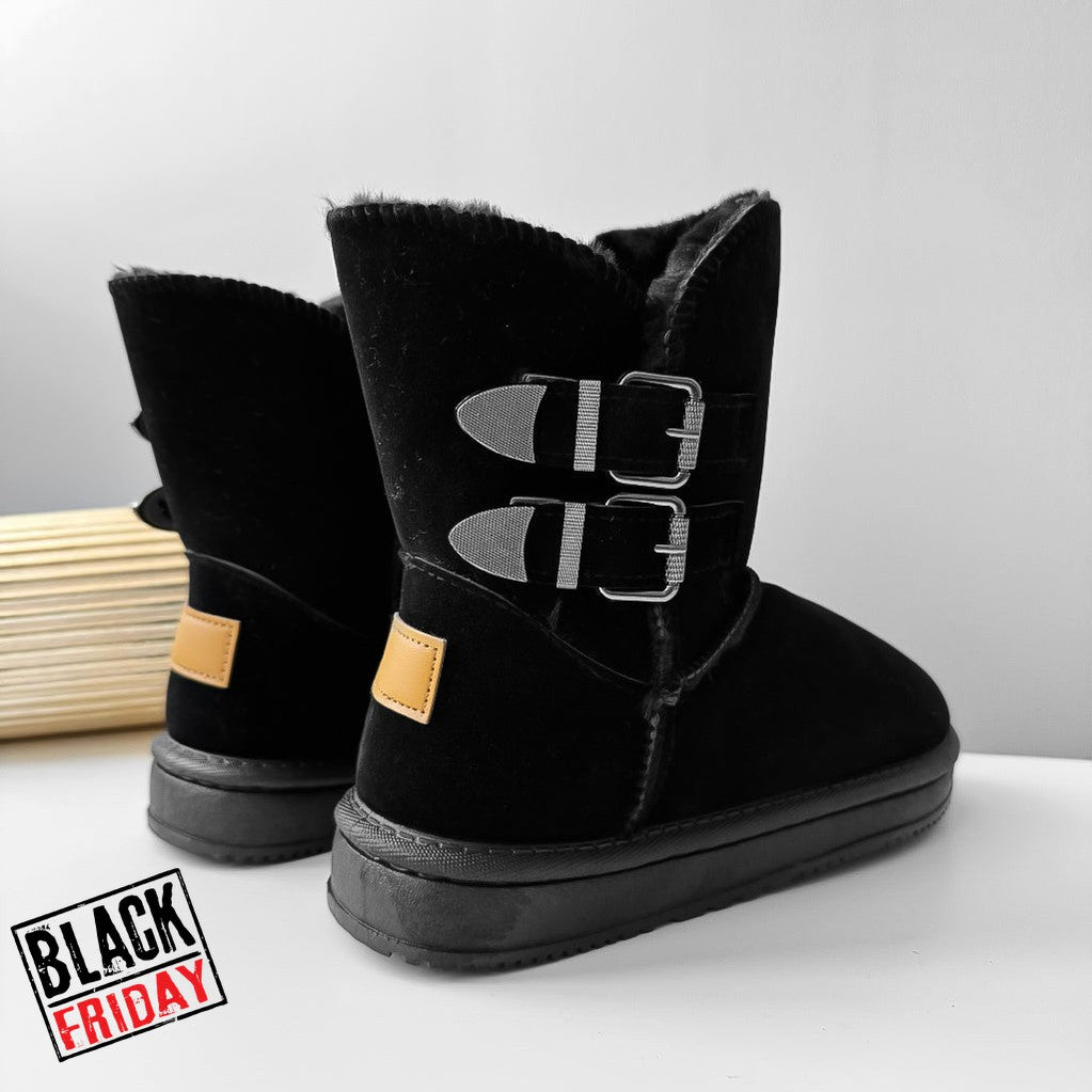 Ghete dama imblanite casual negre 122 T14-3