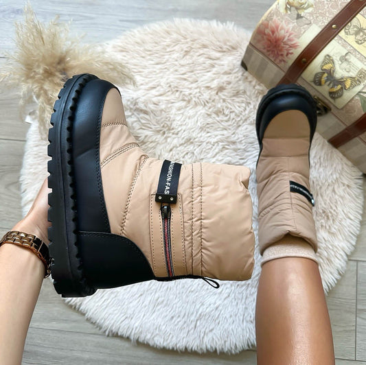 Ghete dama, imblanite,camel, b709