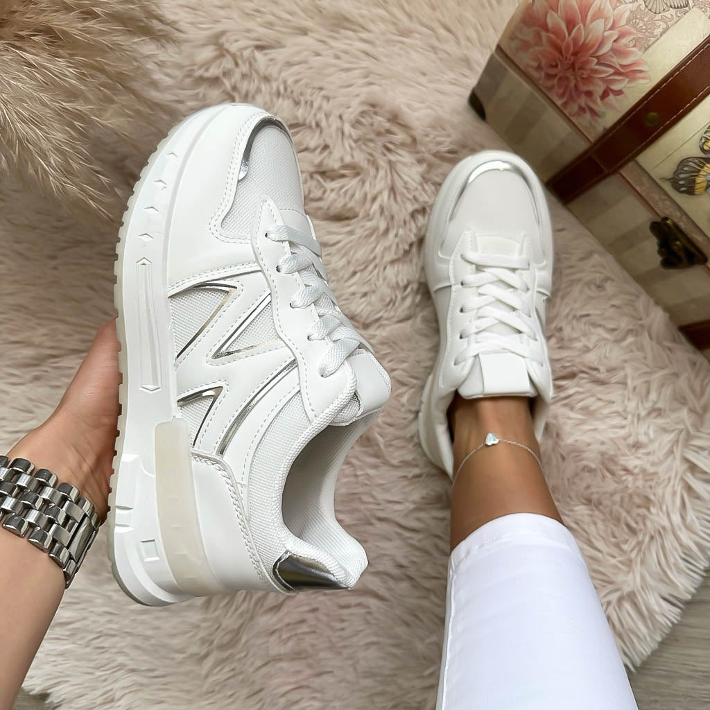 Adidasi dama casual albi 212 N6-3