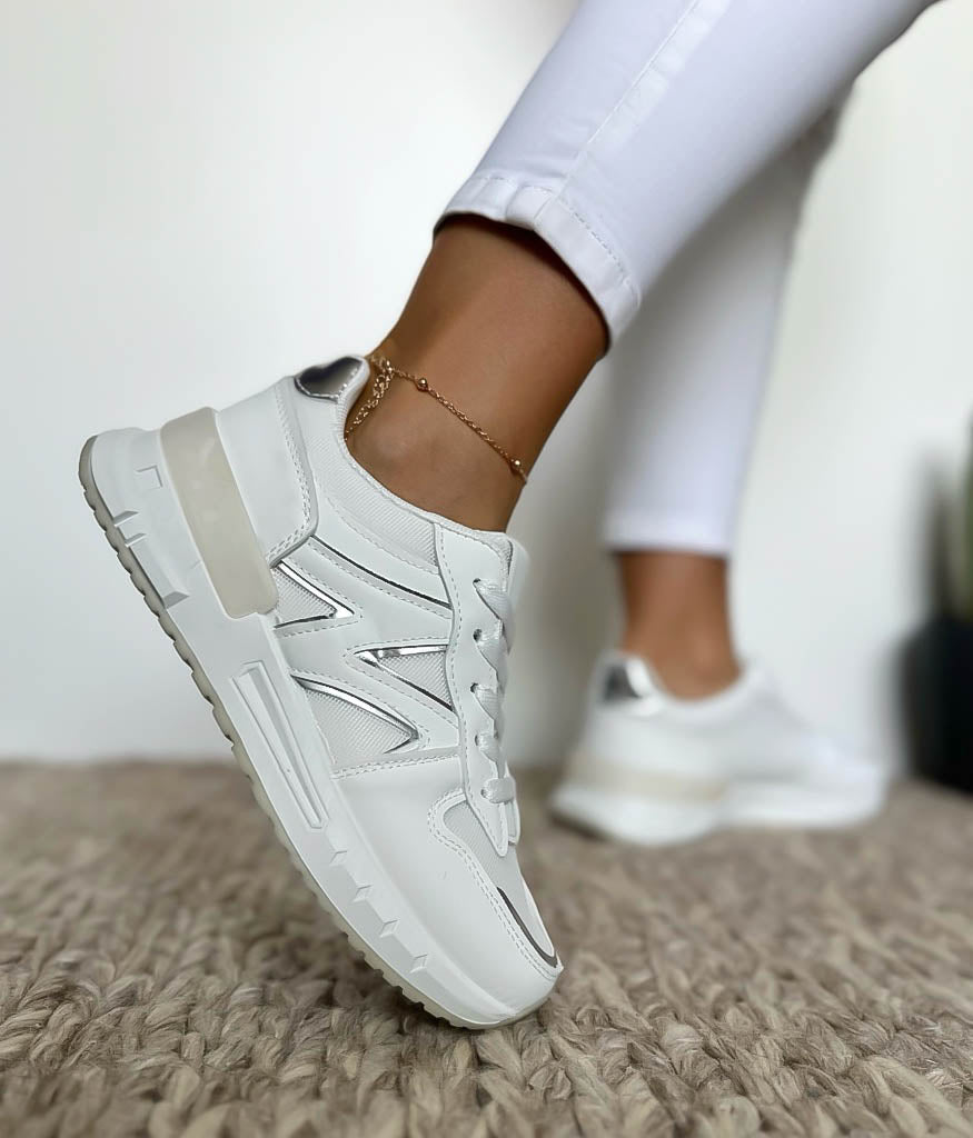 Adidasi dama casual albi 212 N6-3