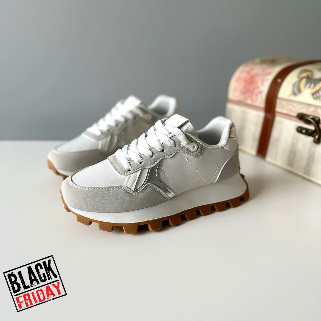 Adidasi dama casual albi 219 T52-2