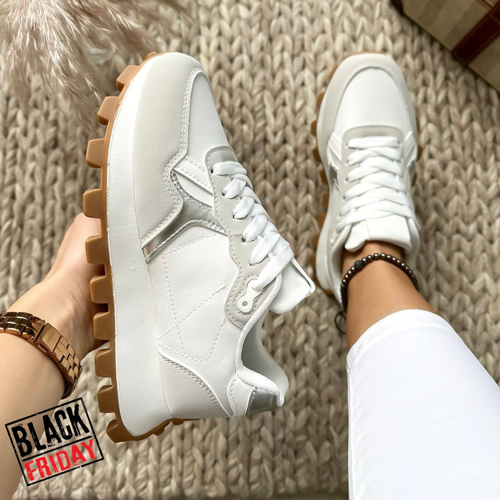 Adidasi dama casual albi 219 T52-2