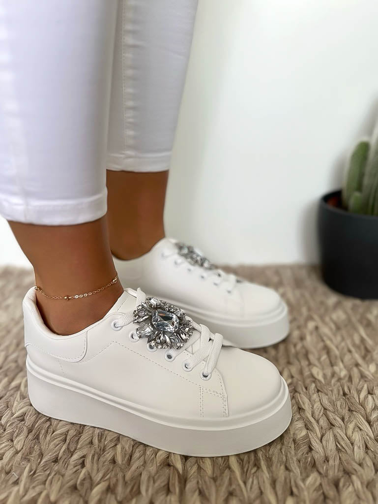 Adidasi dama casual albi 221