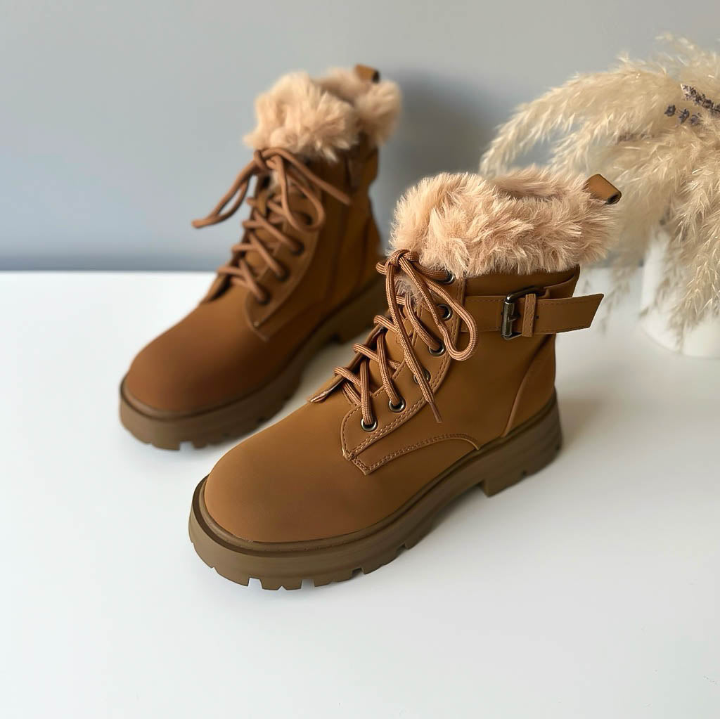 Ghete dama imblanite, piele ecologica,camel 302