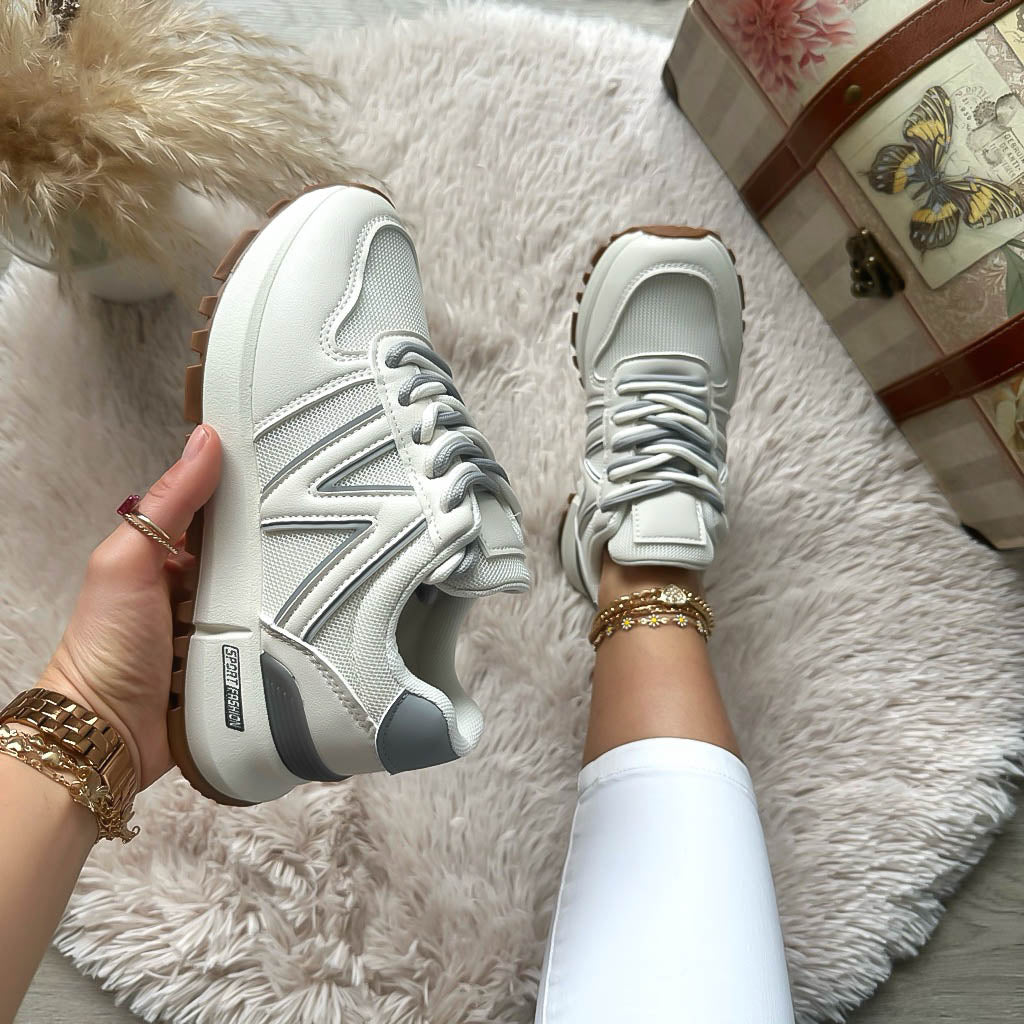 Adidasi dama casual albi 30664 N13-4