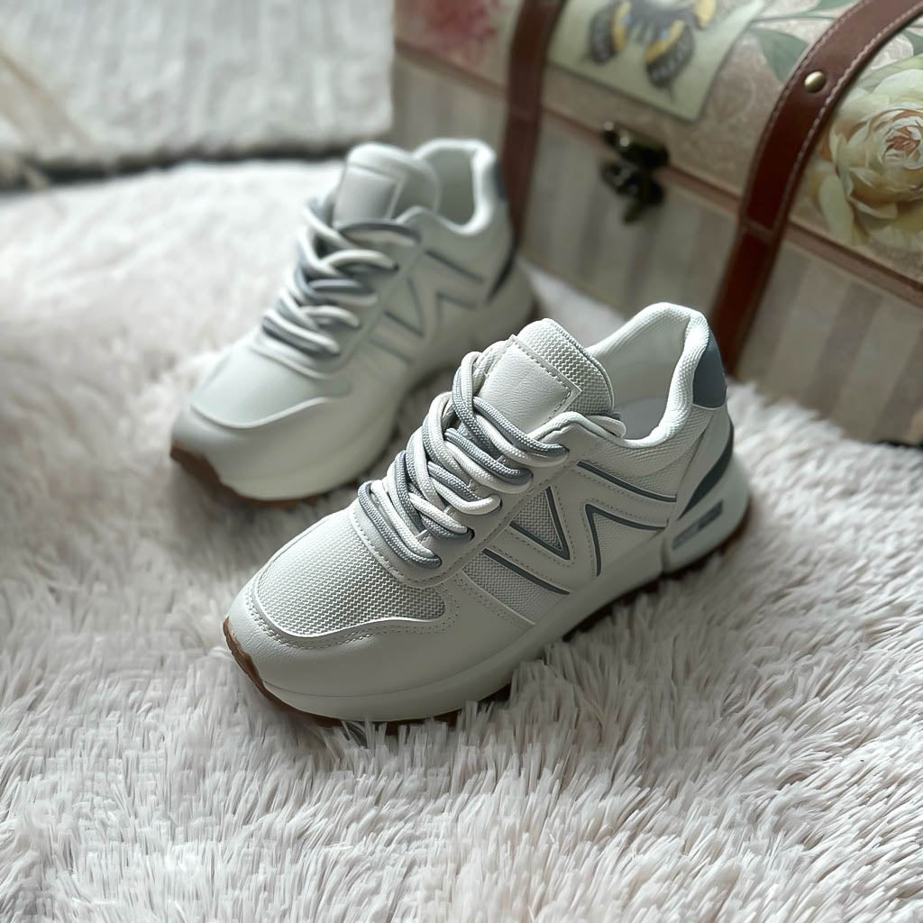 Adidasi dama casual albi 30664 N13-4