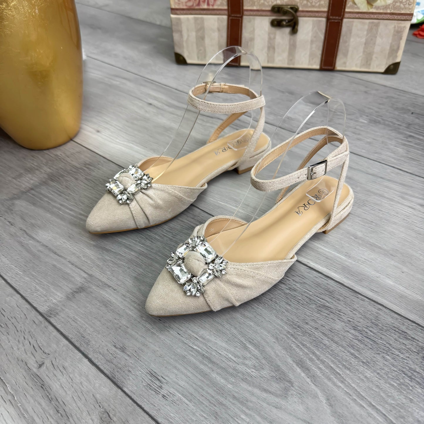 Sandale dama bej 522