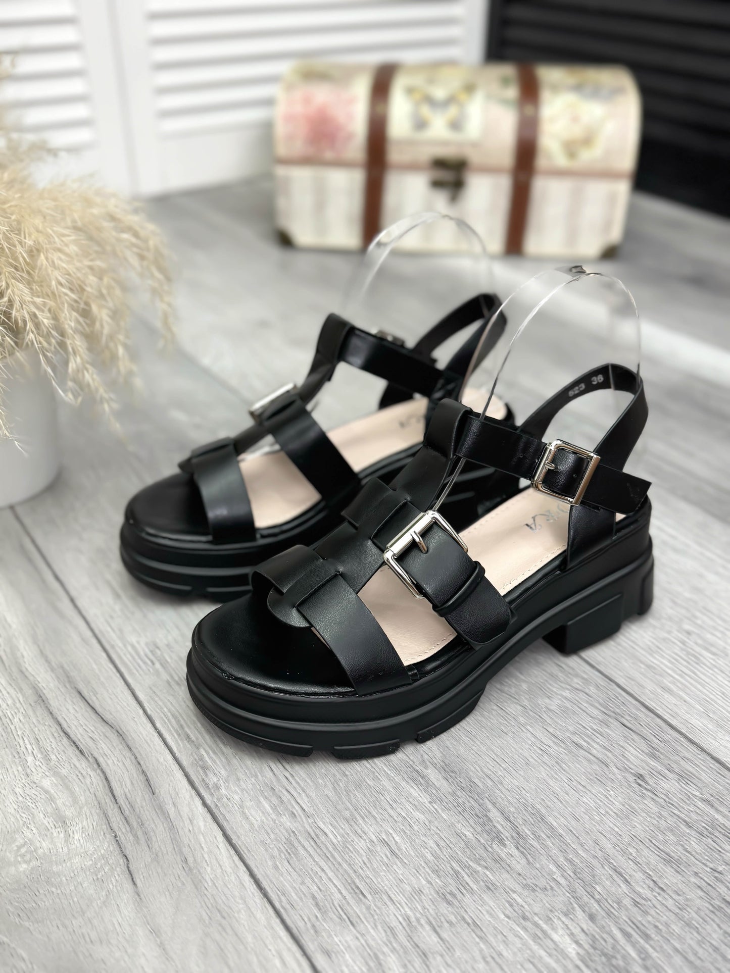 Sandale dama negre 523