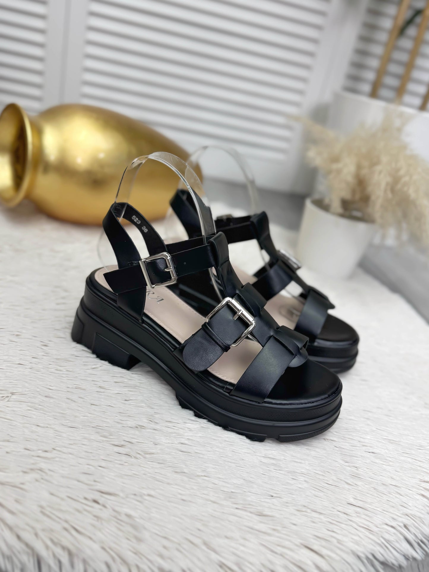 Sandale dama negre 523