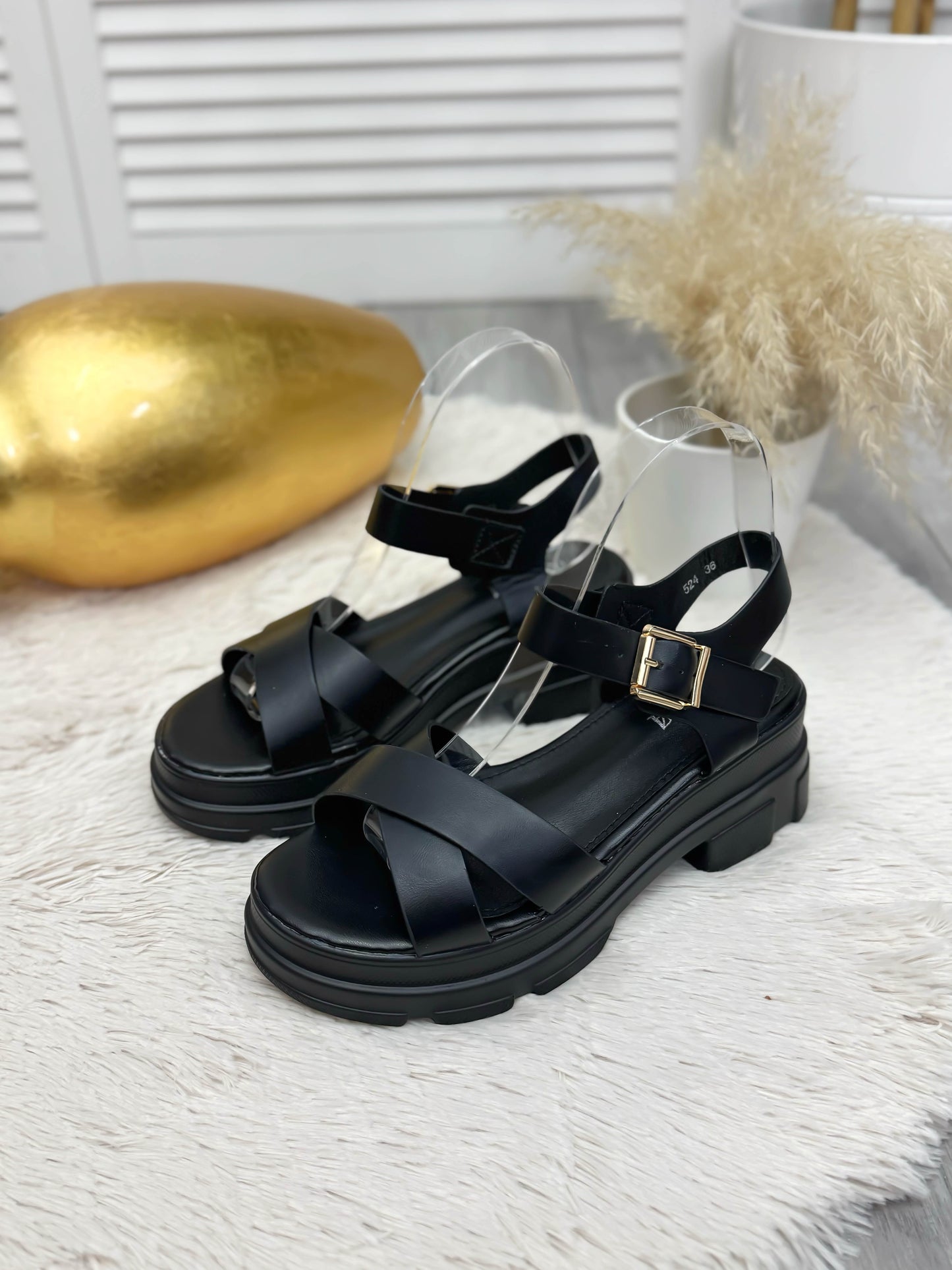 Sandale dama negre 524