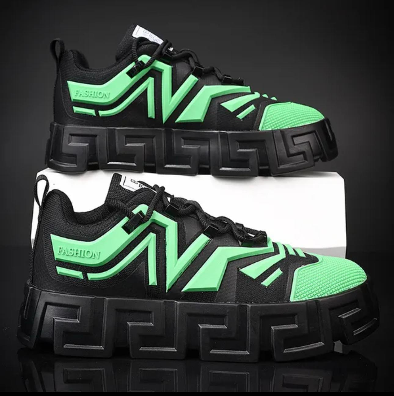 Adidasi barbati VSC negru cu verde 081