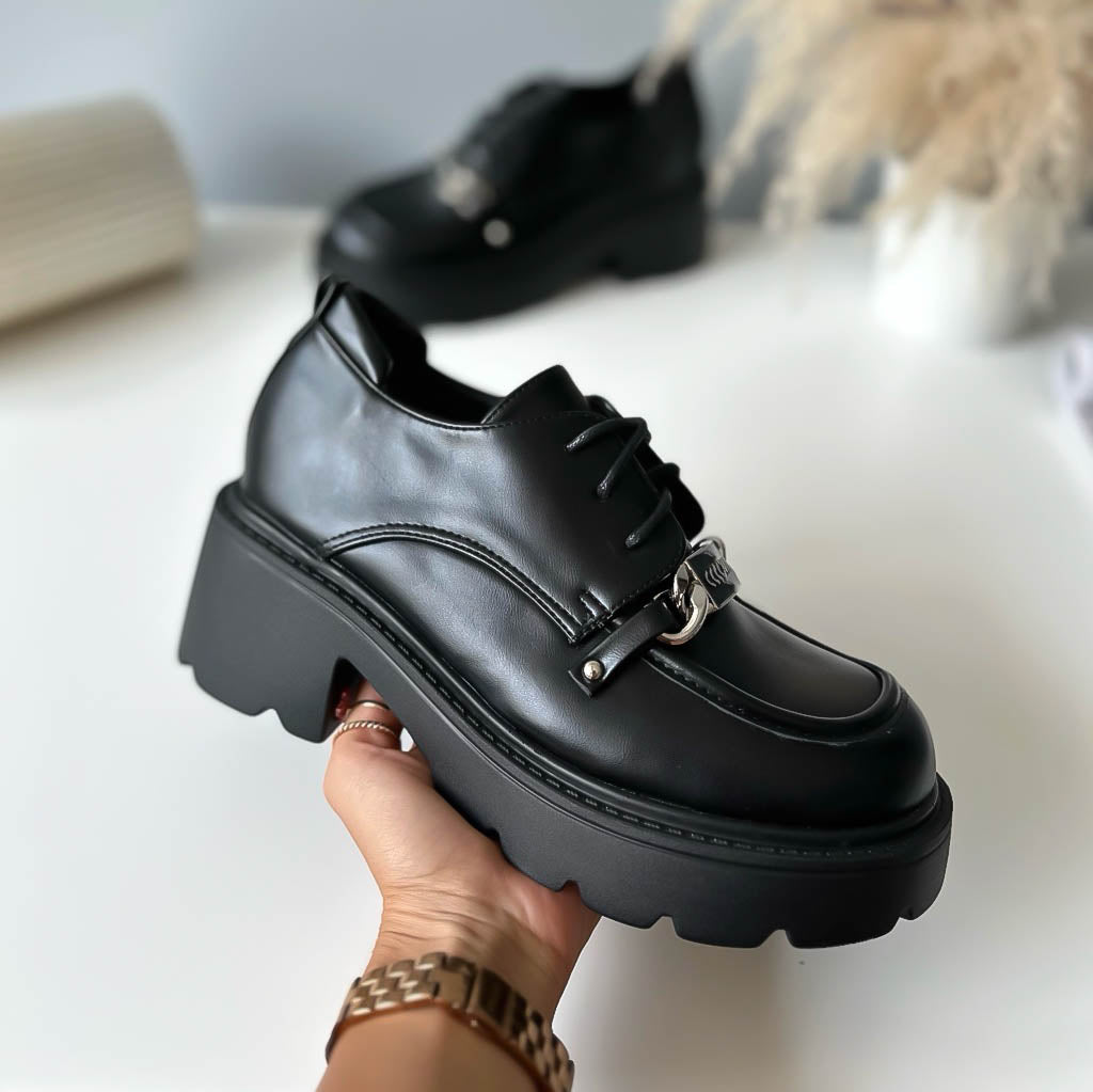 Pantofi casual dama 610, negri, 41-1