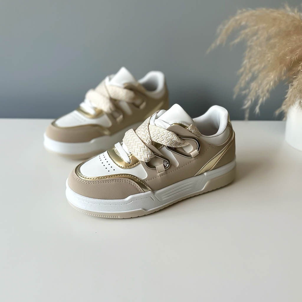 Adidasi dama casual bej 6455 N8-4