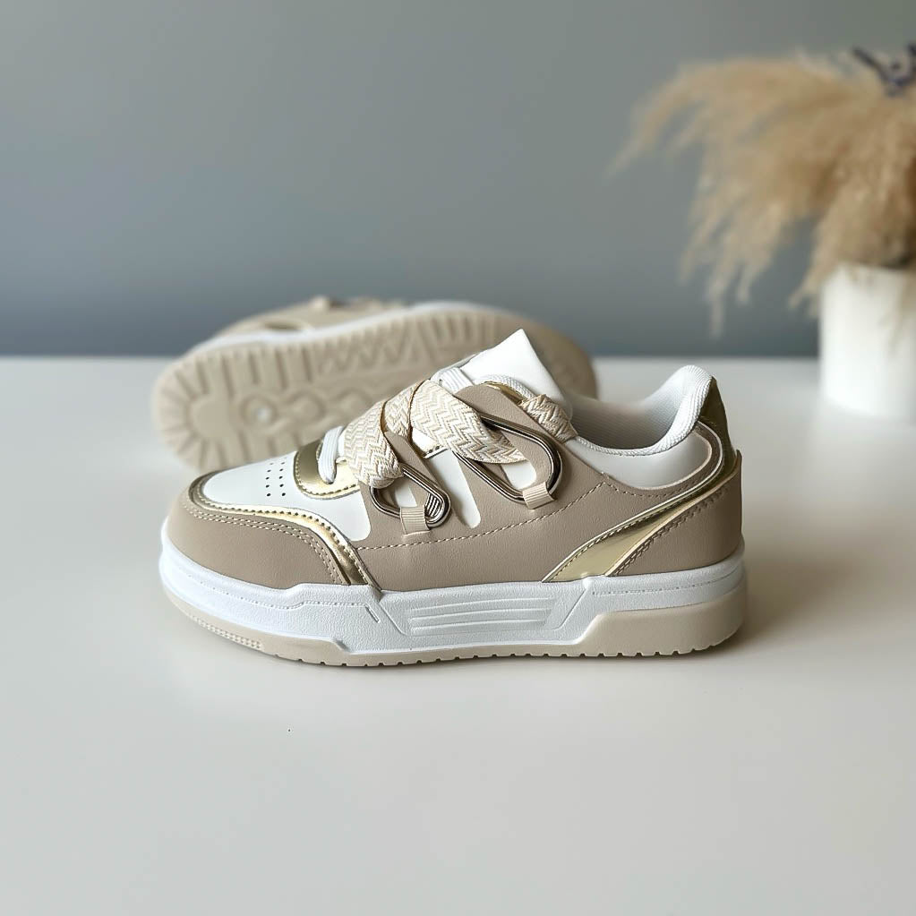 Adidasi dama casual bej 6455 N8-4