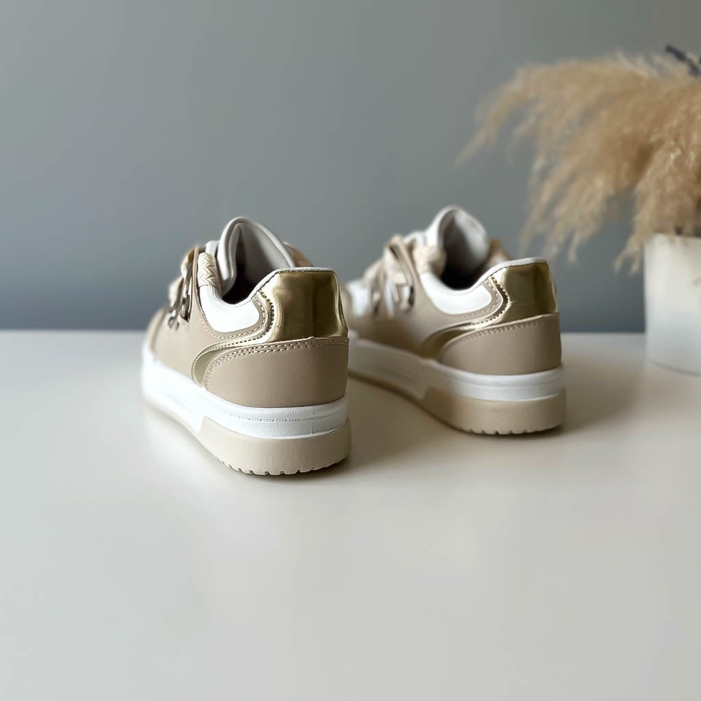Adidasi dama casual bej 6455 N8-4