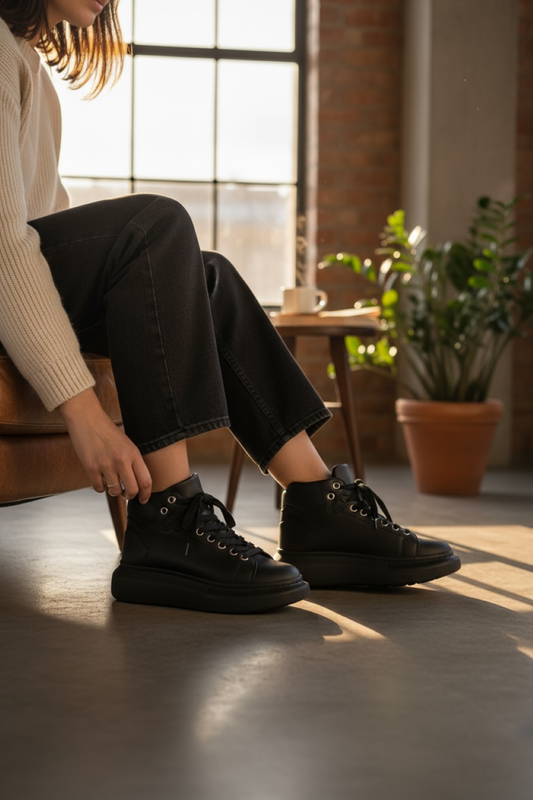 Adidasi dama casual negri, inalti, 6616