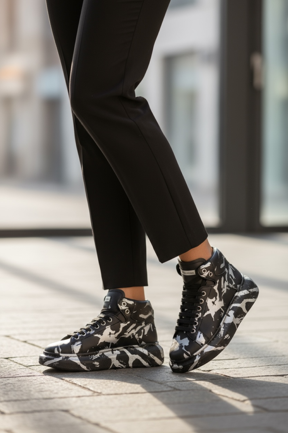 Adidasi dama casual negri, inalti, 6617