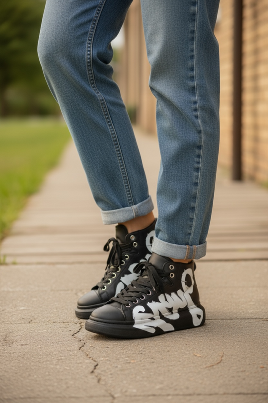 Adidasi dama casual negri , inalti, 6620