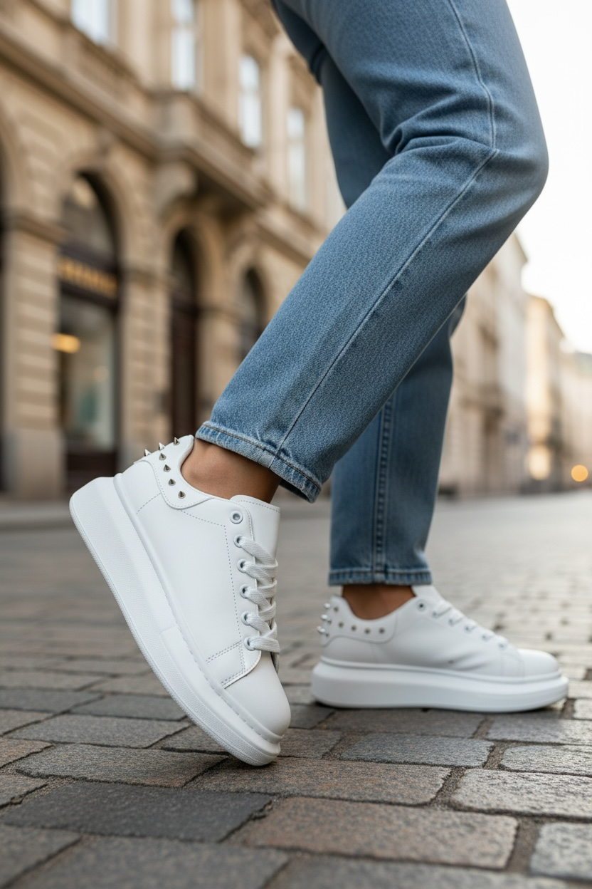 Adidasi dama casual albi 6626