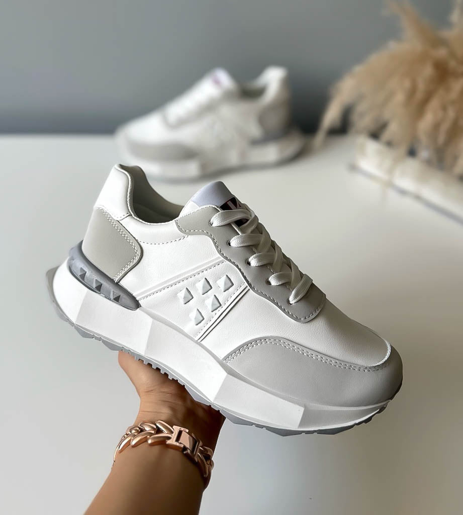 Adidasi dama casual albi A01 A40-1
