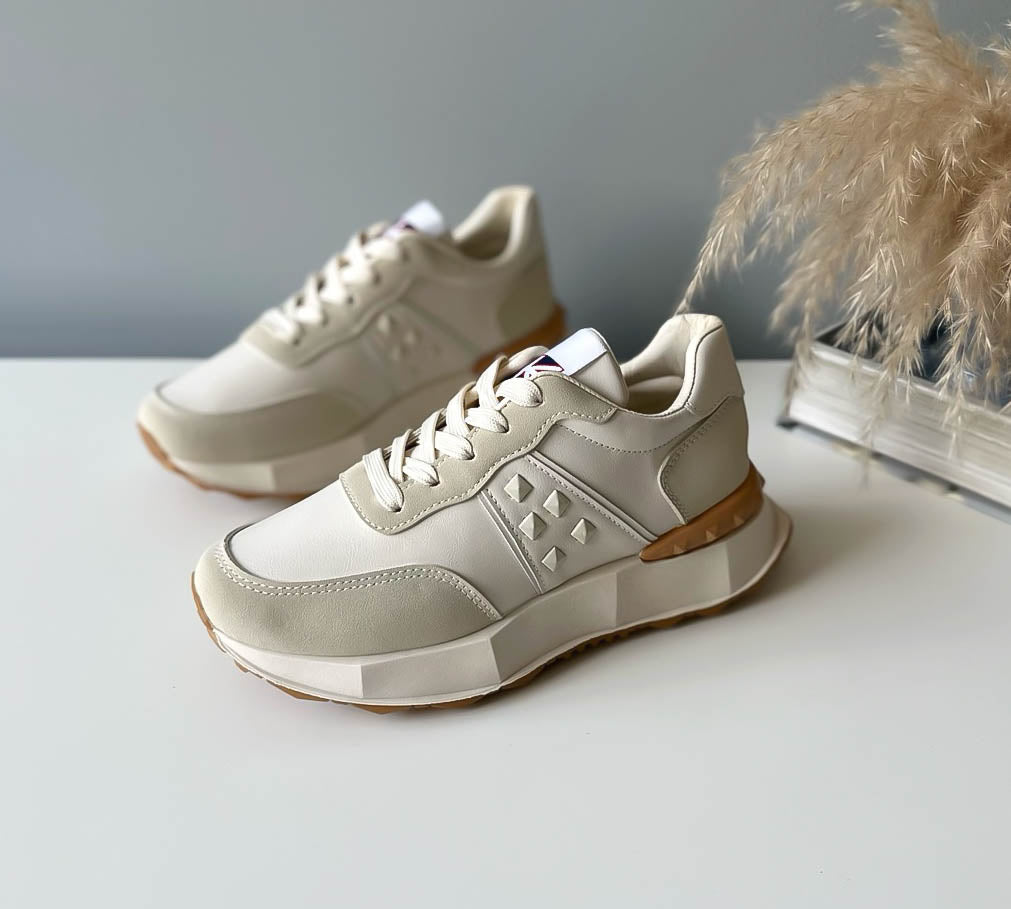 Adidasi dama casual bej A01 A40-1