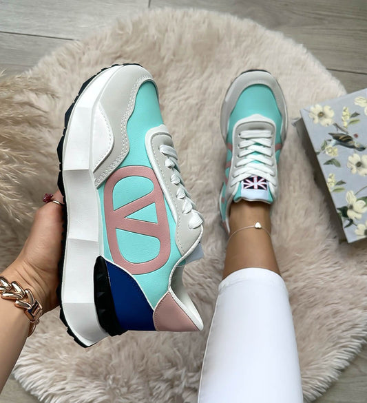 Adidasi dama casual turcoaz A21