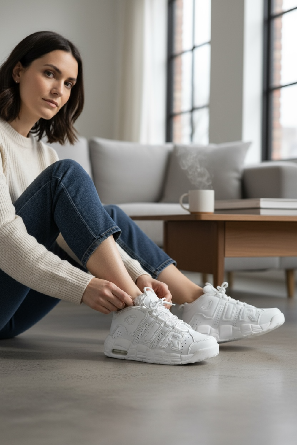 Adidasi dama casual albi , inalti, AIR50