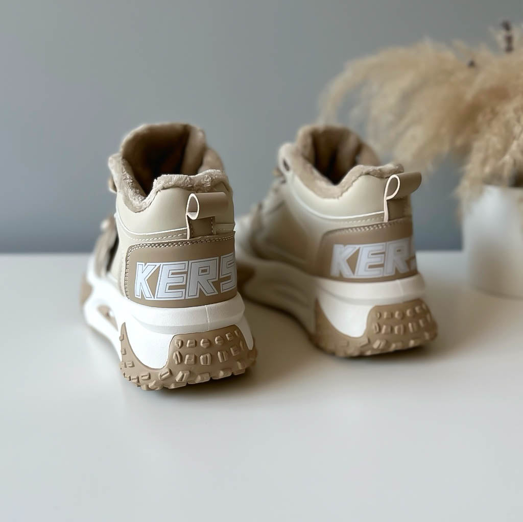 Ghete dama imblanite, piele ecologica,bej B21 A30-3