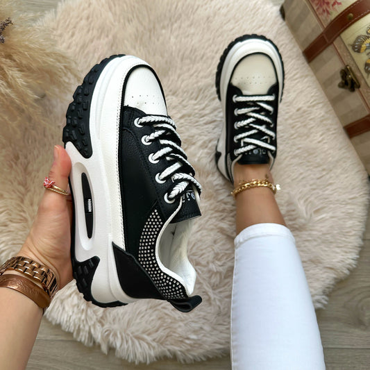 Adidasi dama casual negri B2408 T55-1