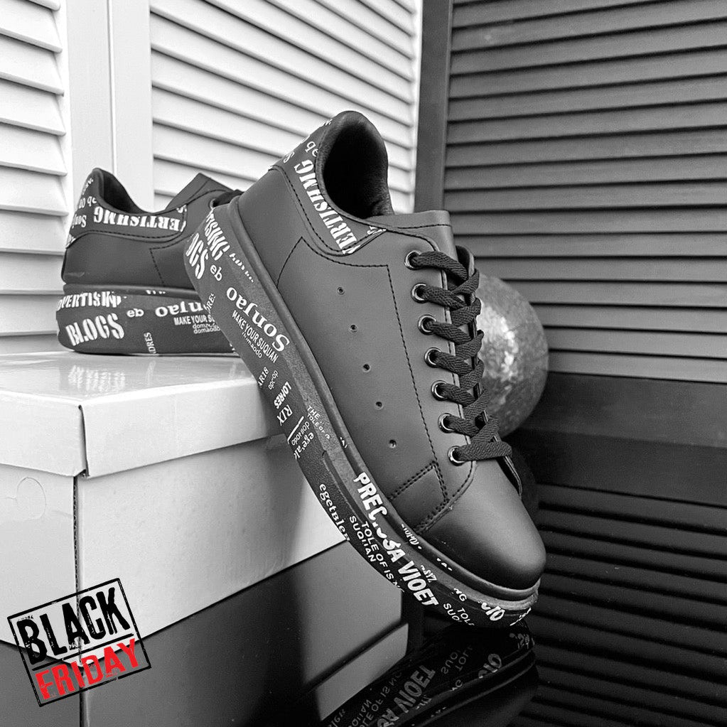 Adidasi barbati casual negri B3623