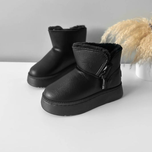 Ghete dama, imblanite, negre, B717 T14-3