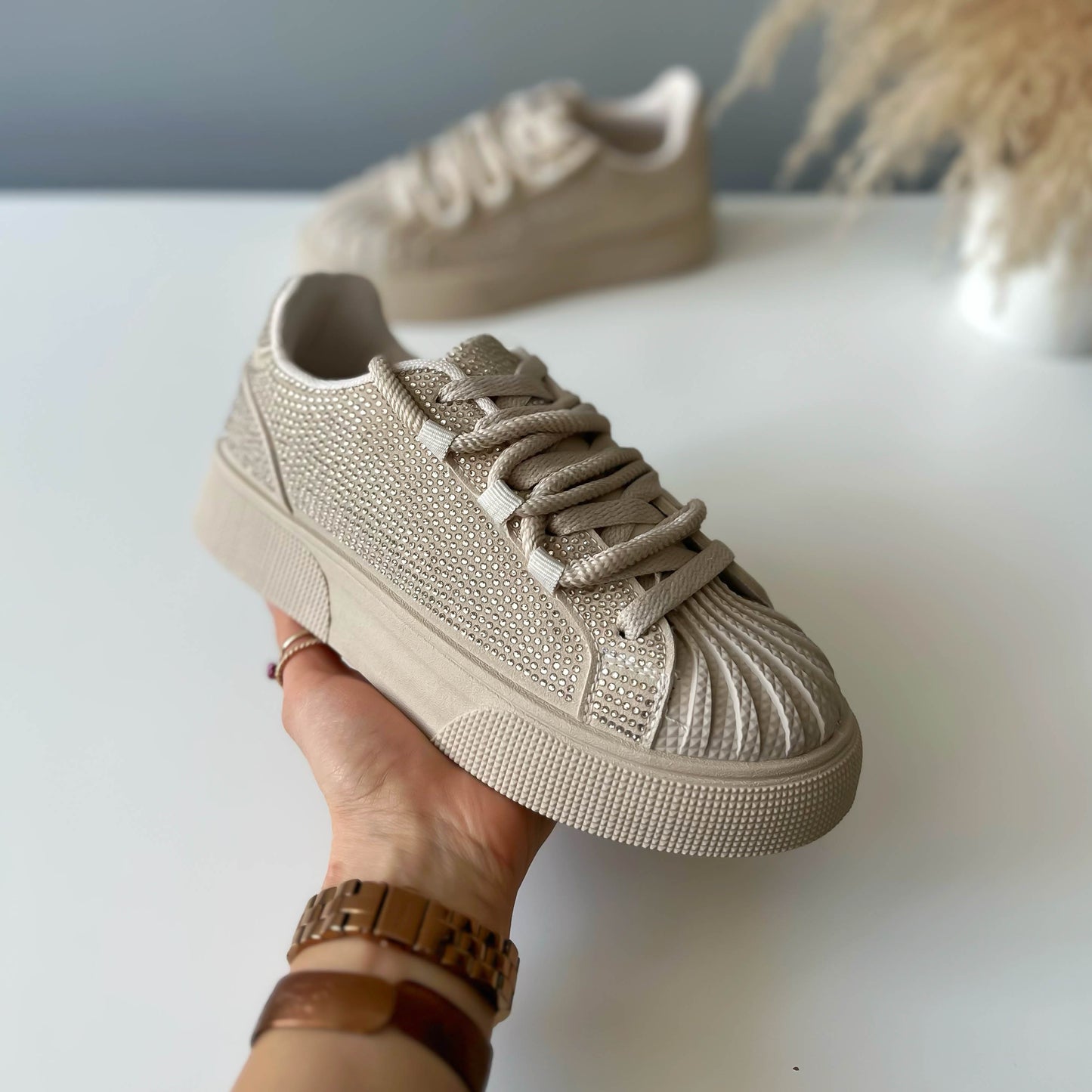 Adidasi dama casual bej BL575 N7-1