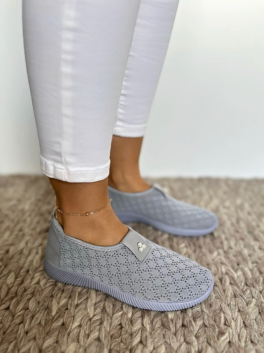 Espadrile dama casual gri CL08 A11-3