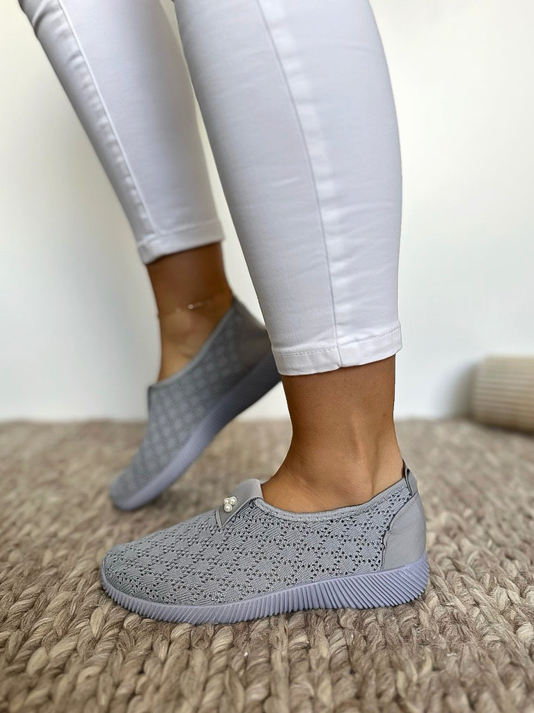 Espadrile dama casual gri CL08 A11-3