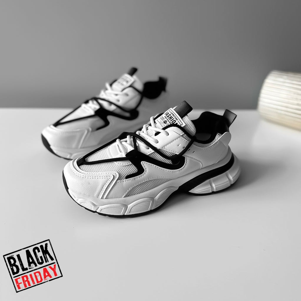 Adidasi dama casual cu talpa inalta albi CL2405 N6-3
