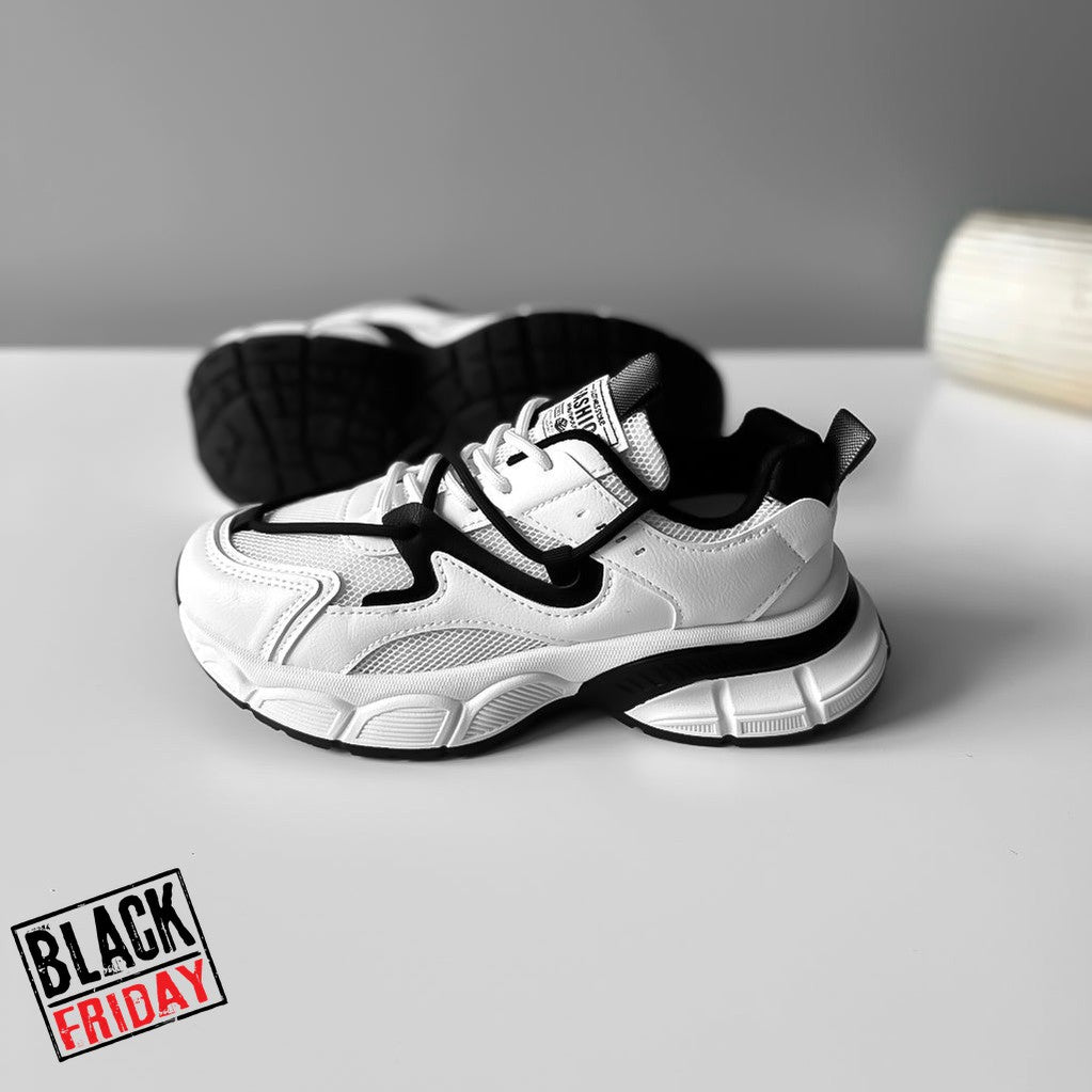 Adidasi dama casual cu talpa inalta albi CL2405 N6-3