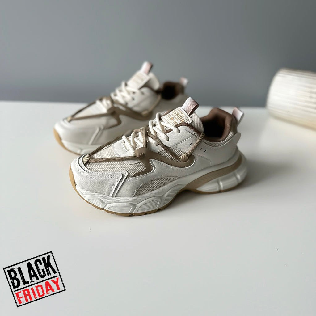 Adidasi dama casual cu talpa inalta maro CL2405 N7-3