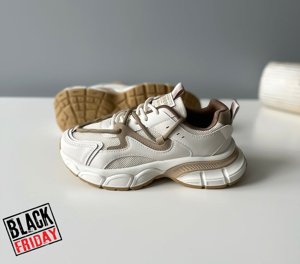 Adidasi dama casual cu talpa inalta maro CL2405 N7-3