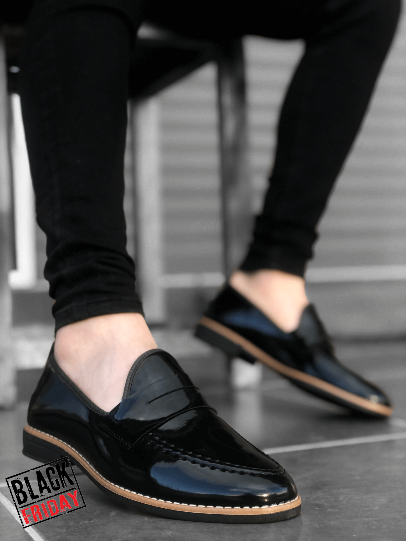 Mocasini barbati negri 12221