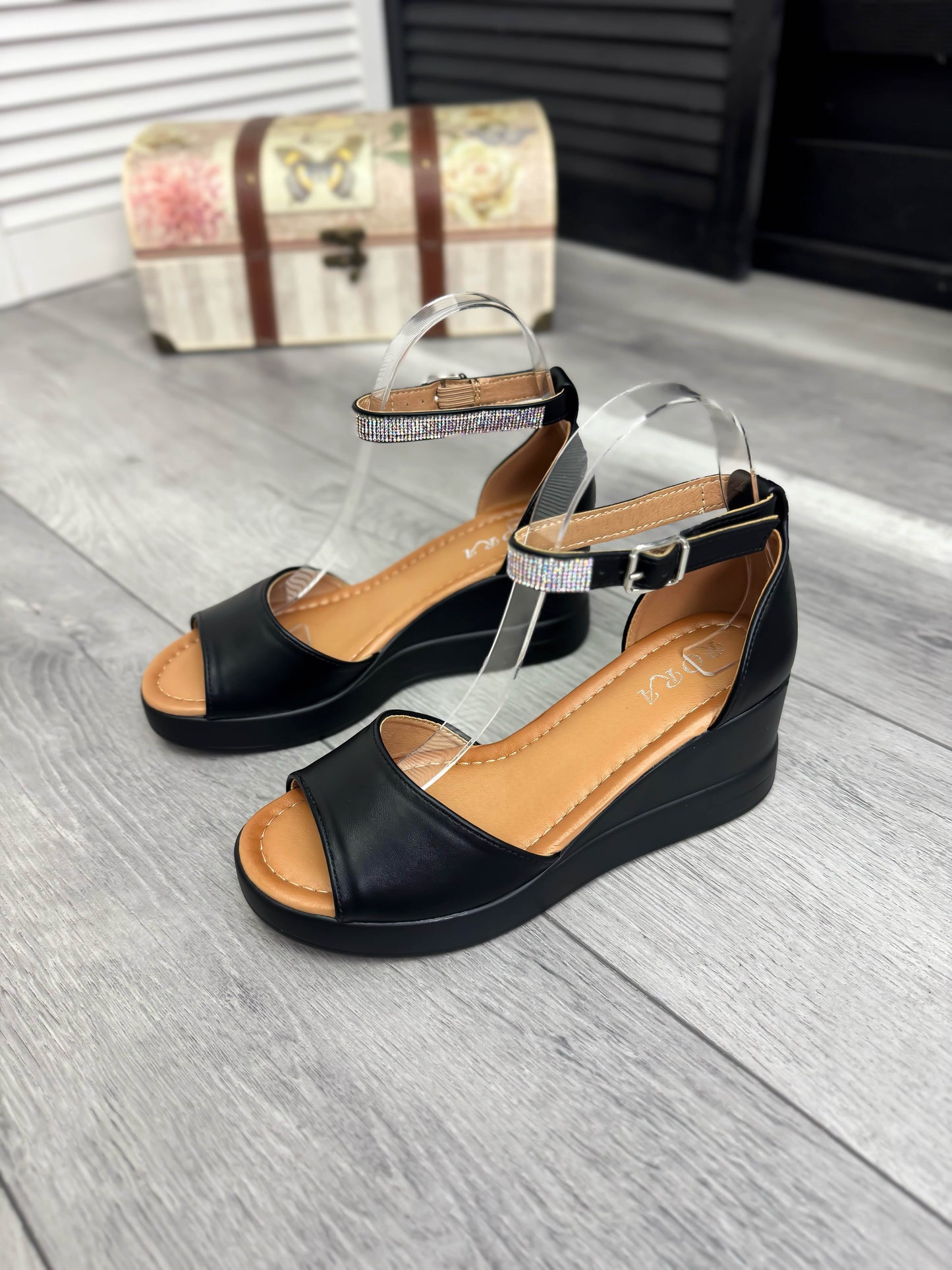 Sandale dama negre GH130
