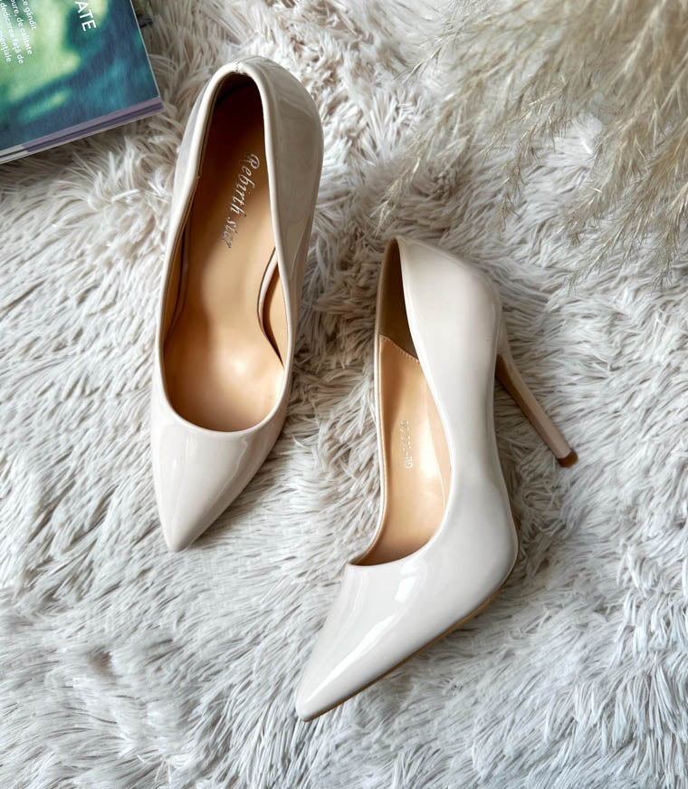 Pantofi eleganti dama cu toc subtire, GN105, bej A20-3