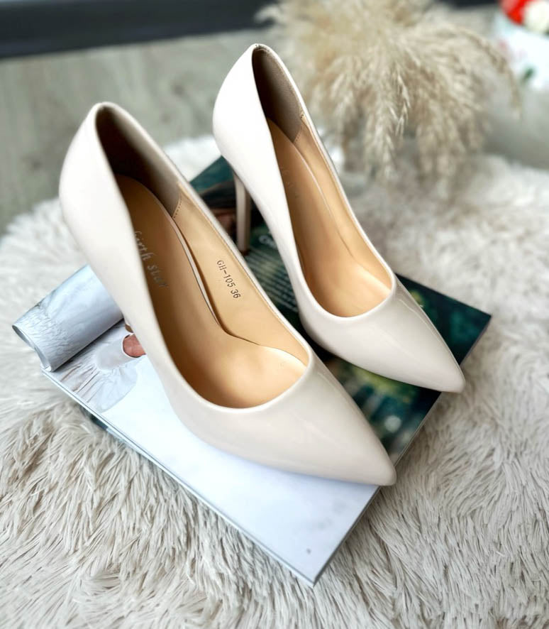Pantofi eleganti dama cu toc subtire, GN105, bej A20-3