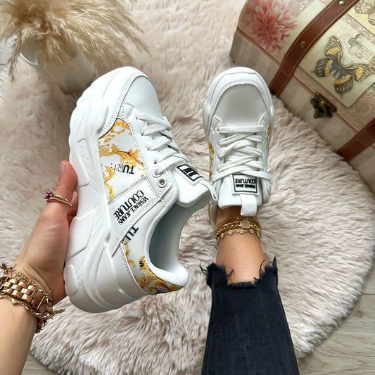 Adidasi dama casual albi L25 N12-2