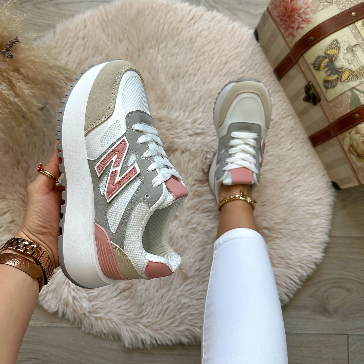 Adidasi dama casual roz, LA242 N7-2