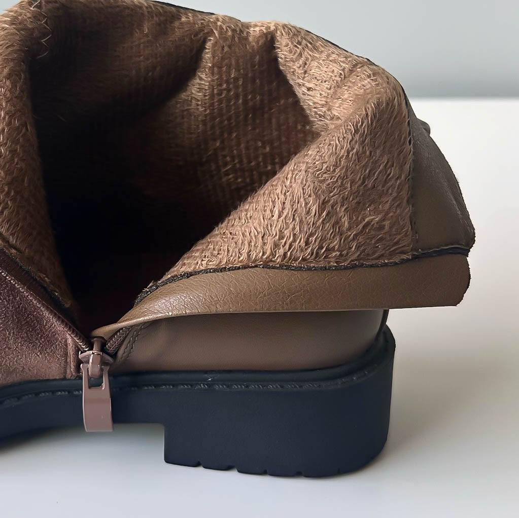 Ghete dama casual camel LA505