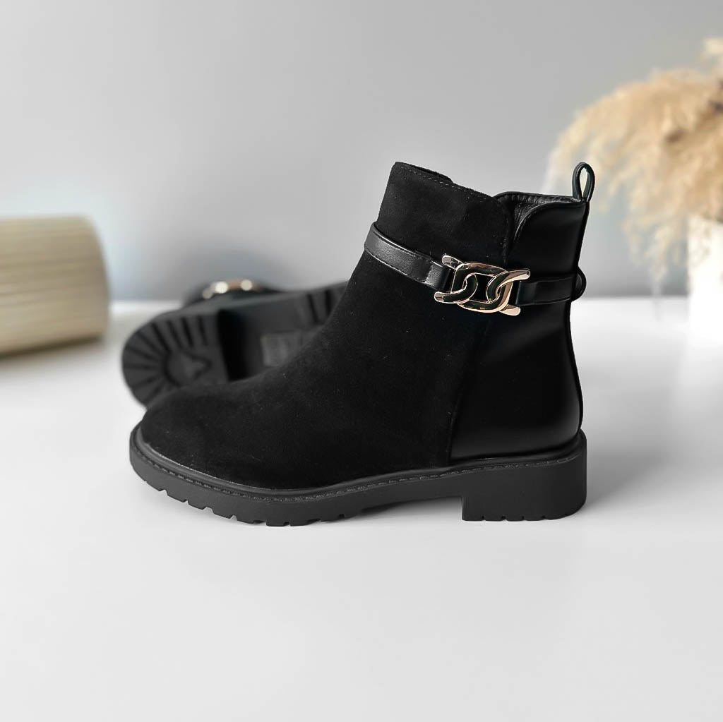 Ghete dama casual negre LA505